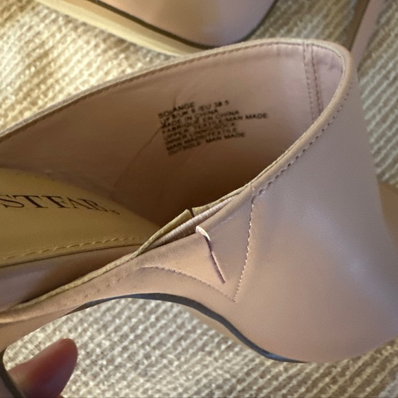 Just Fab pink peep toe stilettos size 8 - Picture 5 of 7